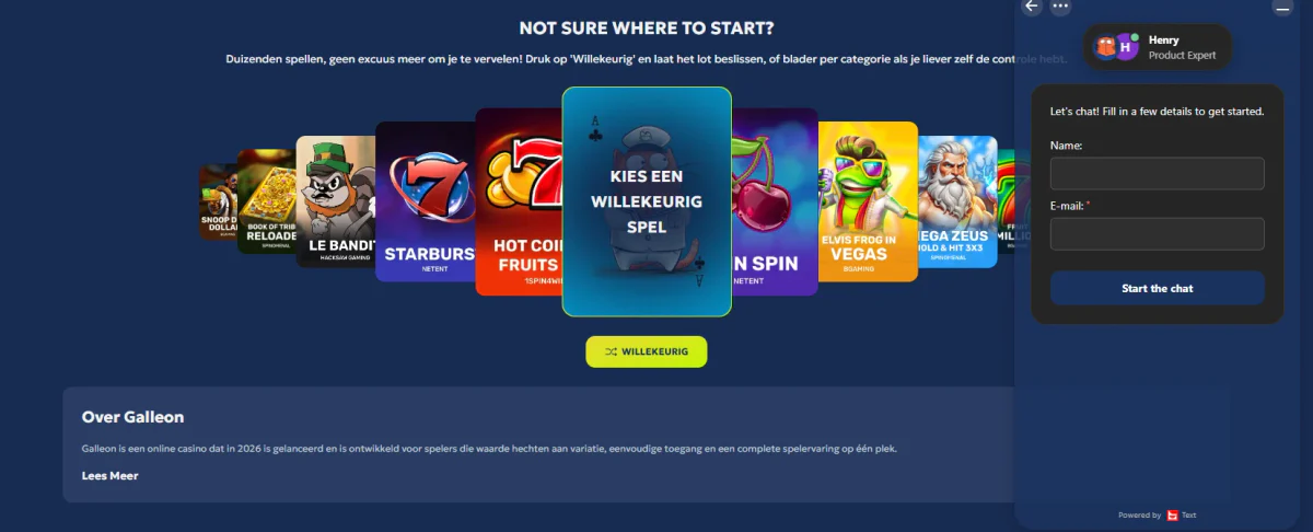 galleon casino support